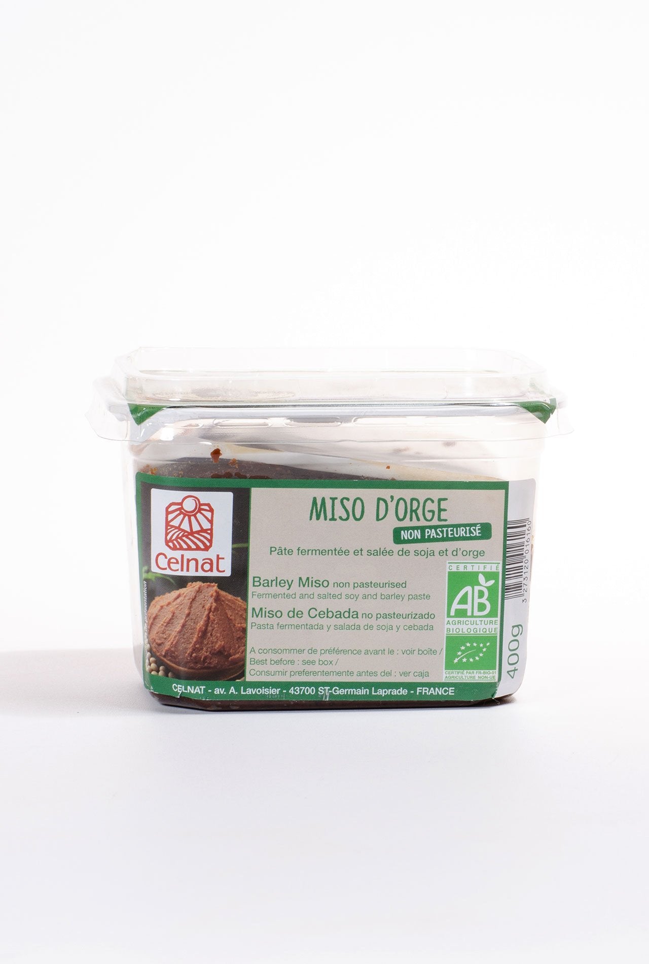 miso de cebada sin pasteurizar